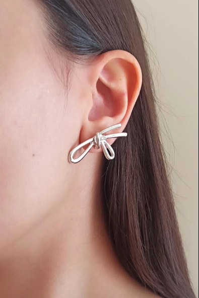 Kadın Özel Tasarım Kurdele Model Küpe - 2