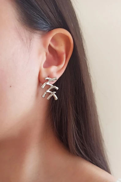 Kadın Özel Tasarım 4 cm Küpe 0025 ürün görseli