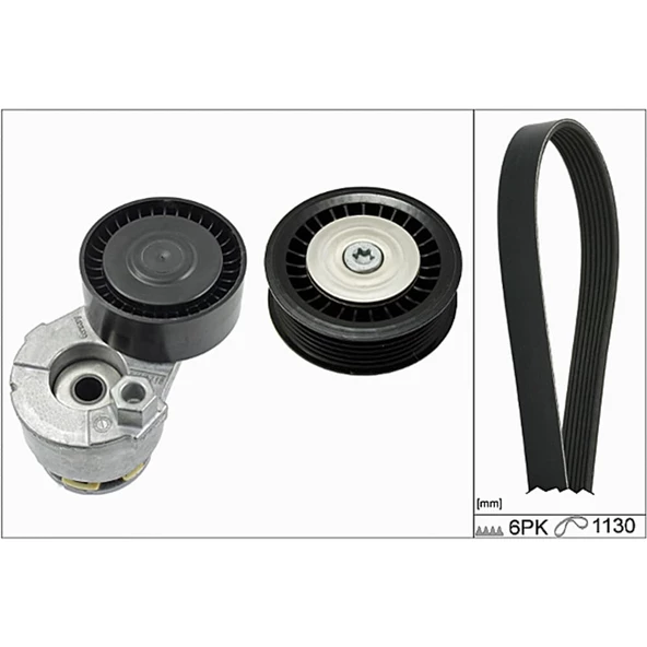 DAYCO KPV224-V KAYIS SETİ (KAYIS+RULMAN SET) RENAULT MEGANE IV 1.5 DCI > 117202495R
