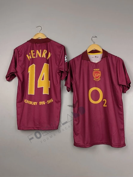 Arsenal Thierry Henry O2 Nostalji Futbol Forması - Resim 2
