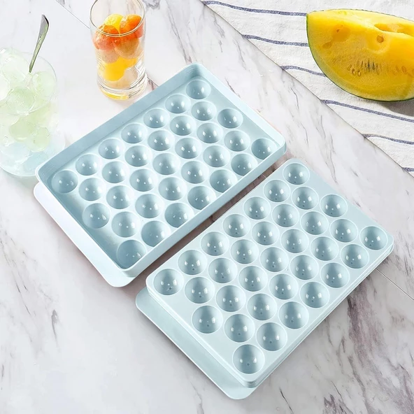 3B Trend Küre Buz Kalıbı Kapaklı 33 Hazneli Yuvarlak Buz Kalıbı - 2