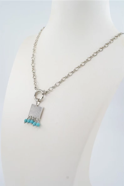 Kadın Özel Tasarım Taş Boncuklu Kolye ürün görseli