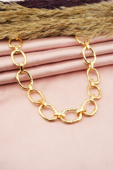 Kadın 40 Cm Örme Zincir Kolye - Resim 3