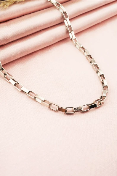 Kadın 40 Cm Örme Zincir Kolye - Resim 4