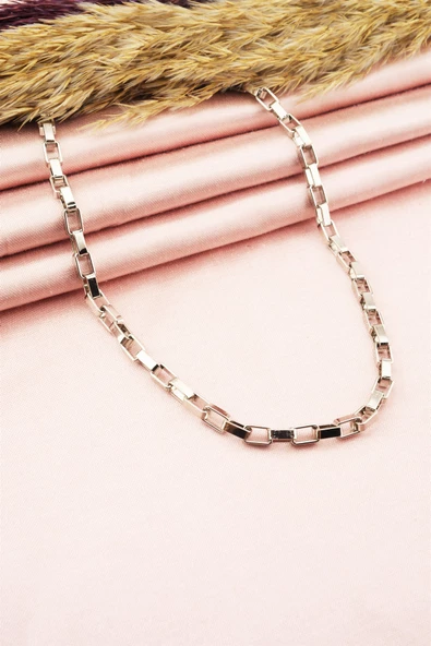 Kadın 40 Cm Örme Zincir Kolye - Resim 3