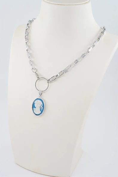 Kadın Özel Tasarım Madalyon Kolye - Resim 2