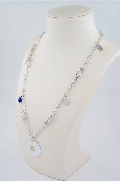 Kadın Özel Tasarım Taşlı Kaplunbağa Figürlü 60 cm Kolye - Resim 2