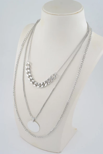 Kadın Özel Tasarım  3'lü Kombin Kolye Seti ürün görseli