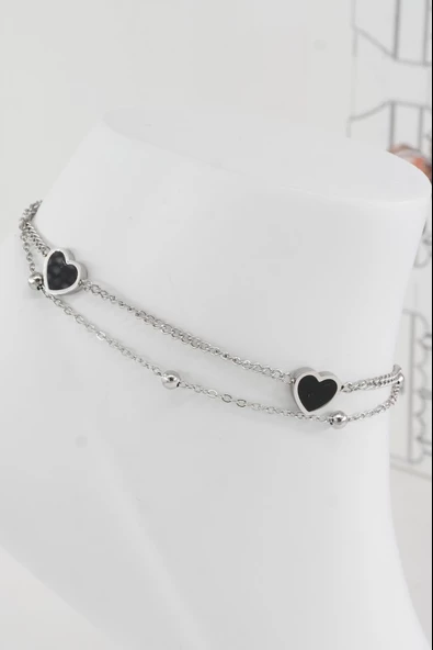 Kadın 316 L Kararmaz Anti Alerjenik Çelik Halhal Zy0008 - Resim 2