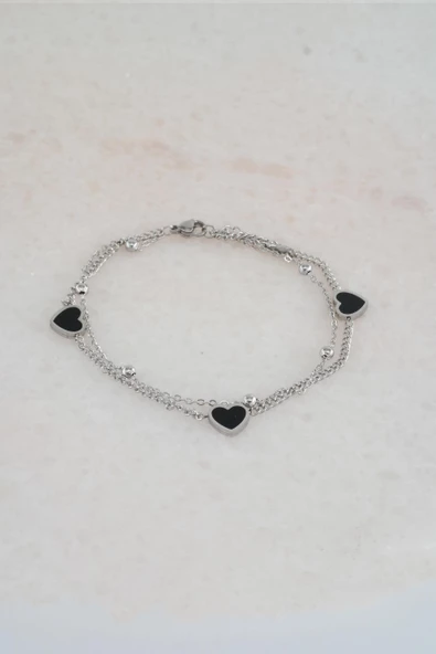 Kadın 316 L Kararmaz Anti Alerjenik Çelik Halhal Zy0008 - Resim 3