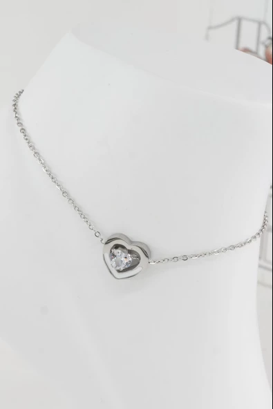 Kadın 316 L Kararmaz Anti Alerjenik Çelik Halhal Zy00015 - Resim 2