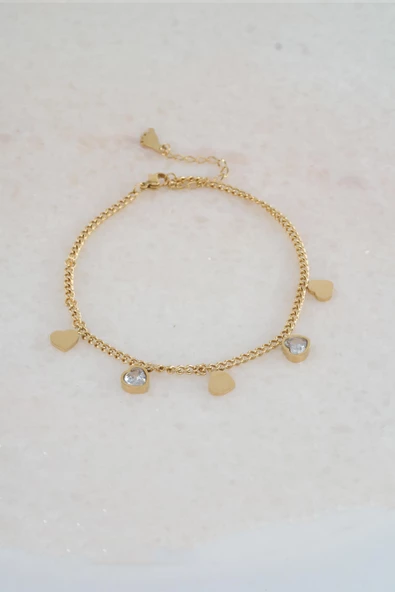 Kadın 316 L Kararmaz Anti Alerjenik Çelik Halhal Zy0002 - Resim 2