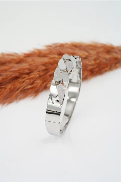 Kadın 316 L Paslanmaz Çelik Anti Alerjenik  Zincir Model Bileklik ürün görseli