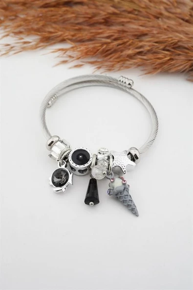 Kadın Dondurma Figürlü Charm Bileklik ürün görseli