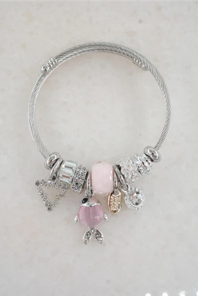 Kadın Balık Figürlü Charm Bileklik - Resim 2