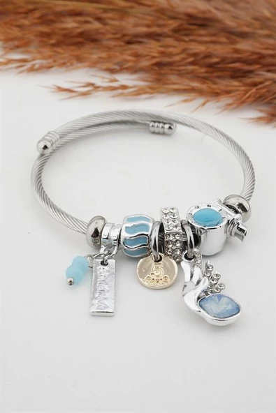 Kadın Kuğu Figürlü Charm Bileklik ürün görseli