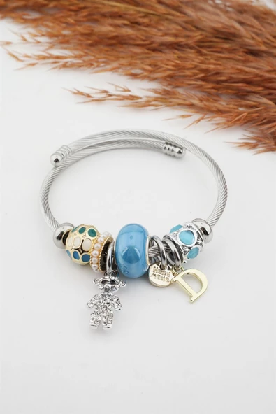 Kadın Ayıcık Figürlü Charm Bileklik - Resim 2