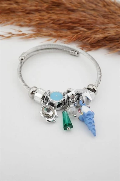 Kadın Dondurma Figürlü Charm Bileklik - Resim 2