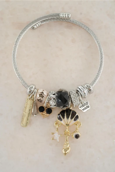 Kadın 316 L Çelik Karışık Figürlü Charm Bileklik   STP005 ürün görseli