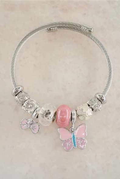 Kadın 316 L Çelik Karışık Figürlü Charm Bileklik   STP011 ürün görseli