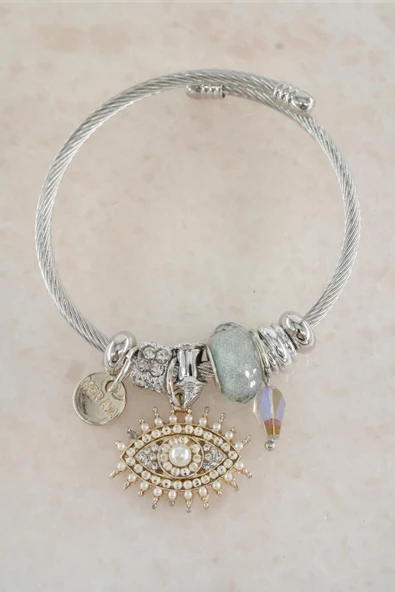 Kadın 316 L Çelik Karışık Figürlü Charm Bileklik   STP012 ürün görseli