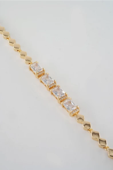 Kadın Vip Seri Çelik Zirkon Taşlı Bileklik ZRK0047 - Resim 2