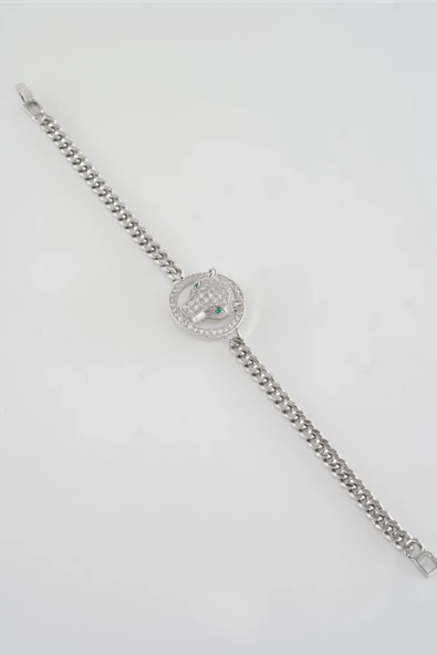 Kadın Vip Seri Çelik Zirkon Taşlı Bileklik ZRK0037 - Resim 2