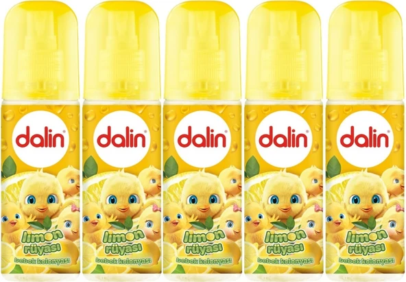 Dalin Bebek Kolonyası 150ML Limon Çiçeği (Limon-Bergomat-Papatya) (5 Li Set)