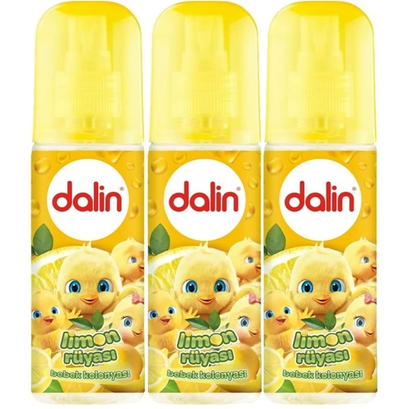 Dalin Bebek Kolonyası 150ML Limon Çiçeği (Limon-Bergomat-Papatya) (3 Lü Set) ürün görseli 1
