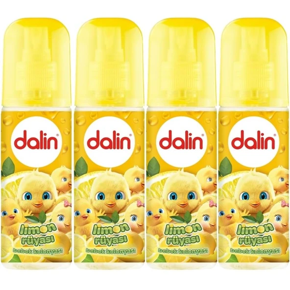 Dalin Bebek Kolonyası 150ML Limon Çiçeği (Limon-Bergomat-Papatya) (4 Lü Set) - 1