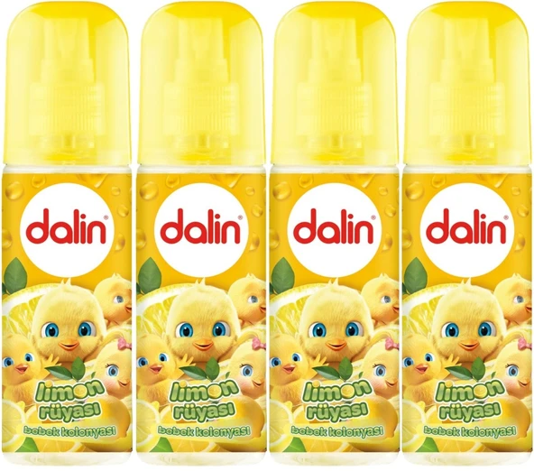 Dalin Bebek Kolonyası 150ML Limon Çiçeği (Limon-Bergomat-Papatya) (4 Lü Set)