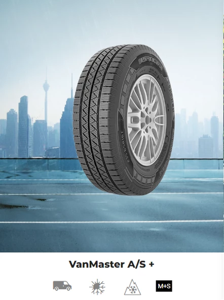 Petlas 205/75 R16 C TL 113/111R 10PR VANMASTER + A/S Ticari Dört Mevsim Lastiği (Üretim Tarihi:2025)