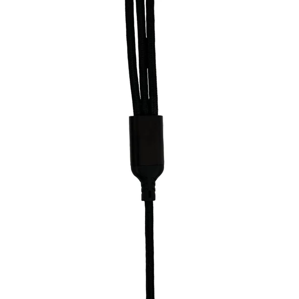 FitPlus 3in1 USB to Type-C / Lightning / Micro 1.2m Örgü Şarj Kablosu - 3