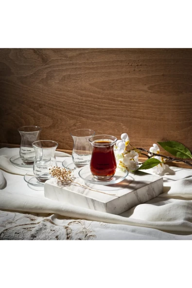 Paşabahçe 96029 Çayımın Demi Çay Seti Çay Bardağı Tavşan Kanı 8 Parça 4 Bardak 4 Tabak - 3