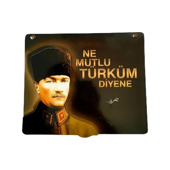 Mustafa Kemal Atatürk PDF Ahşap Kabartmalı 5 Parça Hediye Seti