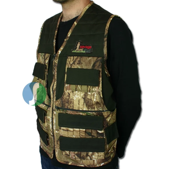 Savex Meşe Ağaç Desen Haki Yelek (27154) - 3