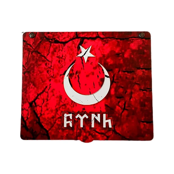 Türk Bayrağı PDF Ahşap Kabartmalı 5 Parça Hediye Seti - 1
