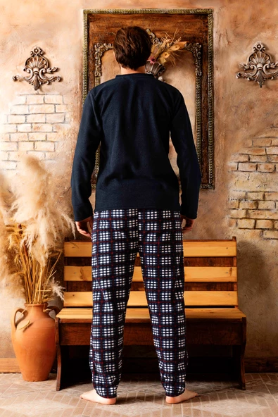Nisanca 3 Renk Kışlık Erkek Polar Pijama Takımı - 7