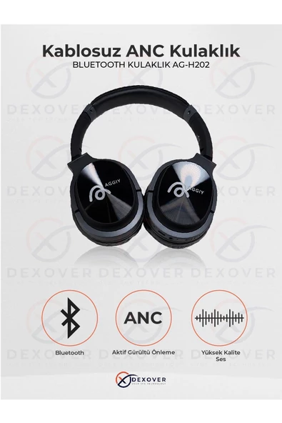 Hi-fi Ses Katlanabilir Kulak Üstü Kablosuz Bluetooth Kulaklık Extra Bass Stereo Ses - Resim 2