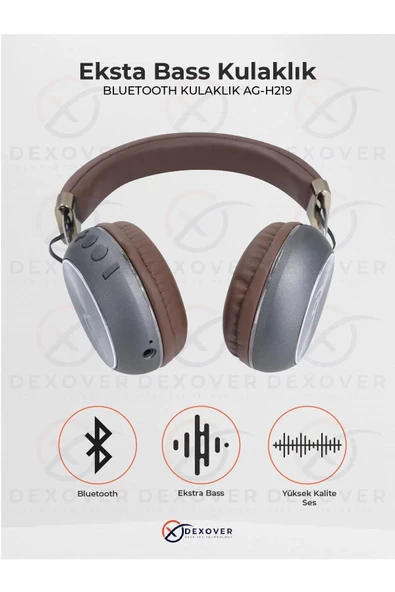 Extra Bass Bluetooth Kulaklık AG-H219 uyumlu