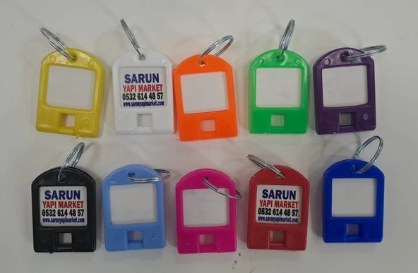 ANAHTARLIK RENKLİ PLASTİK ( KARIŞIK RENKTİR - 1 ADET FİYATIDIR ) ürün görseli 1