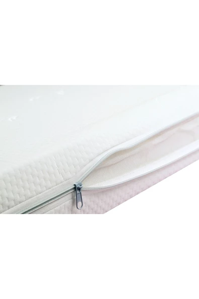 Bebek Yatağı 60x120 10cm Süngerli Kılıflı Oyun Parkı Park Yatak - Resim 4