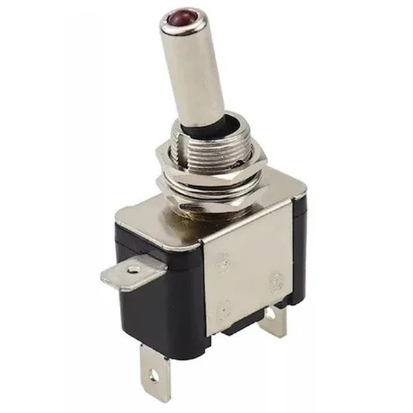 Ayt IC-151B Işıklı 12 Volt Dc 30 Amper On Off Toggle Switch Aç Kapa Buton 2 Kademeli - 2