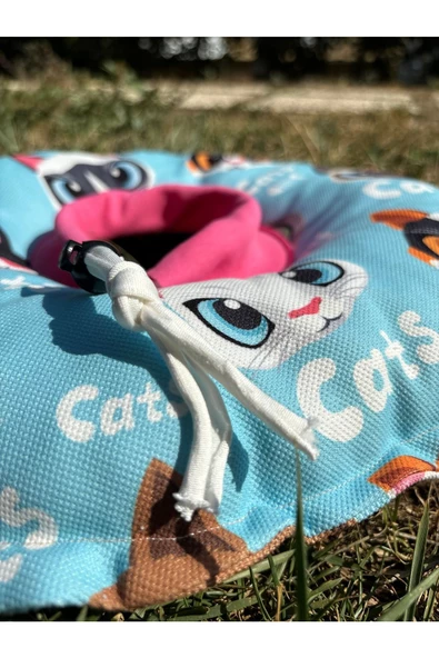 Kedi-Köpek Boyunluk-Elizabeth Yakalık Operasyon Boyunluk-kedi Boyun Yastığı(ÖZEL KUMAŞ)Maviş Kediler - 7