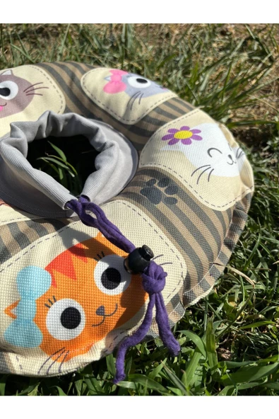 Kedi-Köpek Boyunluk-Elizabeth Yakalık Operasyon Boyunluk-kedi Boyun Yastığı(ÖZEL KUMAŞ)Kahve kediler - 4