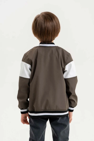 Çift Cepli Fermuarlı Kolej Su Geçirmez Erkek Çocuk Ceket - 6