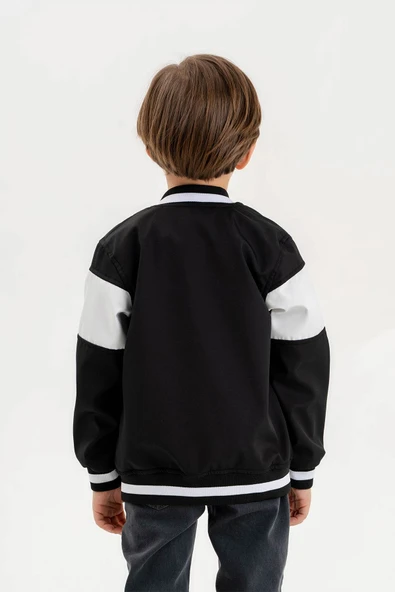 Çift Cepli Fermuarlı Kolej Su Geçirmez Erkek Çocuk Ceket - 10