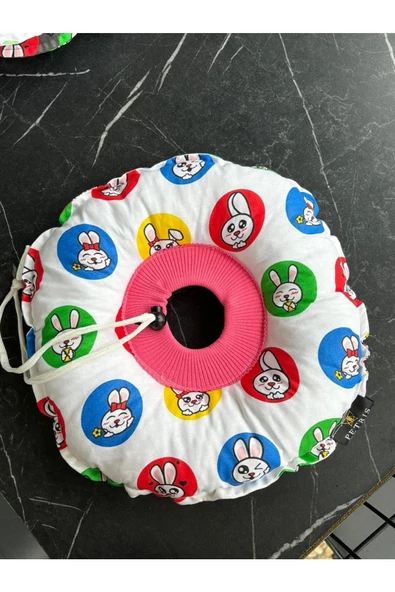 Kedi Ve Köpek Boyunluk-elizabeth Yakalık Operasyon Boyunluk-kedi Boyun Yastığı(RENKLİ TAVŞANLAR) ürün görseli