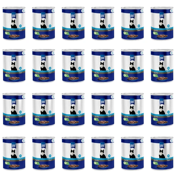 Paw Paw Balıklı Yetişkin Kedi Konservesi 400gr (24 Adet ) - Resim 2