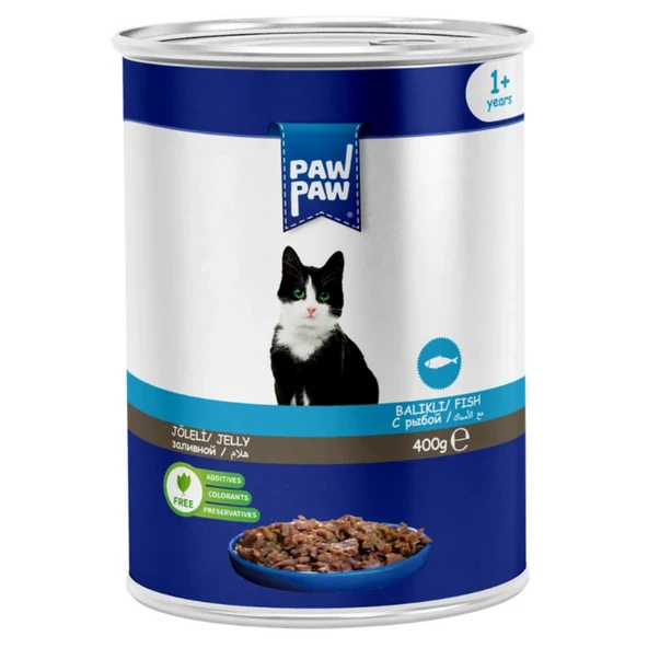 Paw Paw Balıklı Yetişkin Kedi Konservesi 400gr (24 Adet ) - Resim 3